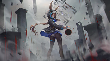 Amiya Ark Knights Anime Girl , anime-girl, anime, artist, artwork, digital-art, deviantart HD wallpaper