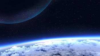 Universe, Stars, Glow, Planet, Atmosphere HD wallpaper