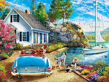 blue cabrio, boat, blue, cars, mercedes HD wallpaper