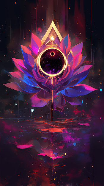 Lotus Dreams: Abstract Pink Black Hole , lotus, Abstract, black hole, pink HD phone wallpaper