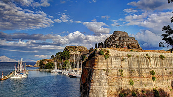 Greece Corfu, Sky coast cities, Clouds, Explore HD wallpaper