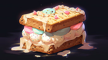 Ice Cream Cookie, ice cream sandwich, food, ice cream HD wallpaper