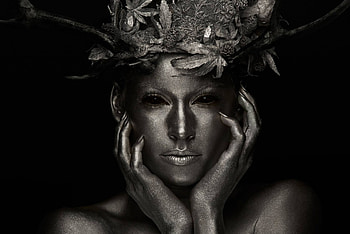 Nymph, white, black, model, bw, girl, woman, stephen vosloo, tale HD wallpaper