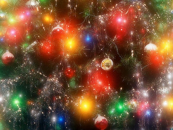 Christmas Lights, balls, lights, christmas, tree HD wallpaper