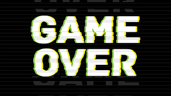 Game Over, Black background, Dramatic effect, Intense HD wallpaper
