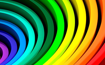 Rainbow rings, 3D HD wallpaper
