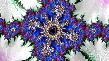 Trippy Psychedelic Fractal, Abstract, fractal, blue, white, abstract blue HD wallpaper