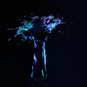 Water, Macro, Dark, Spray, Splash HD phone wallpaper
