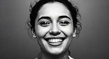 Joyful Smiles: A Ultra, happy face, portrait, smiling, woman, Black & White HD wallpaper