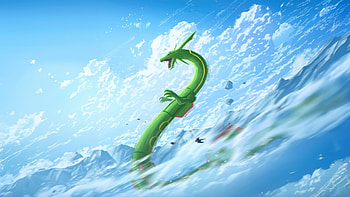 Rayquaza Pokemon, rayquaza, dragon, pokemon, anime, artist, artwork, digital-art HD wallpaper