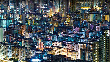 A sea of humanity, man made, Hong Kong HD wallpaper