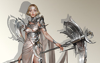 Moon's scythe, moon, mamba, scythe, mam ba, art, fantasy, girl HD wallpaper