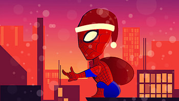Spiderman Santa Claus, spiderman, superheroes, artwork, digital-art, art, artstation, thor HD wallpaper