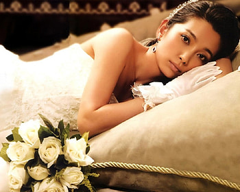 li bingbing, model, flowers, bingbing, li HD wallpaper