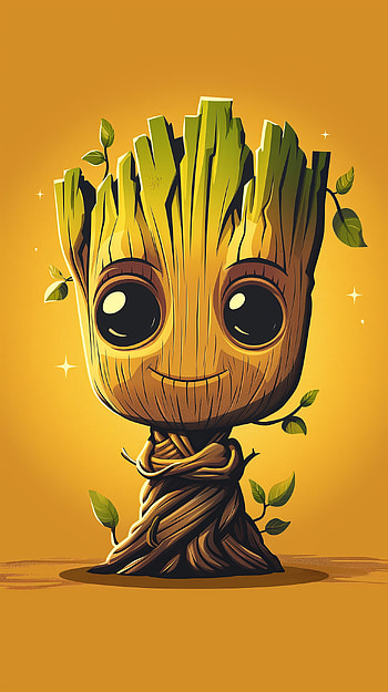 Marvelous Groot - Vibrant Comic Art for s, Groot, Marvel Comics HD phone wallpaper