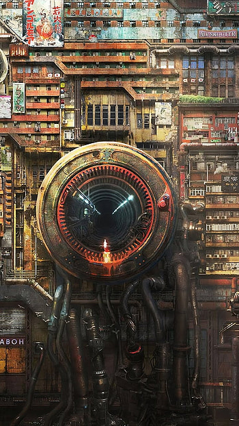 Assemblage, Cyberpunk Texture HD phone wallpaper