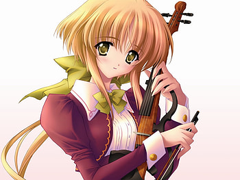 Anime, cute, girl, violin HD wallpaper