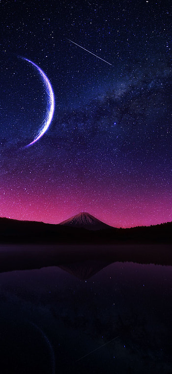 Starry blue Night 2, atmosphere, sky HD phone wallpaper