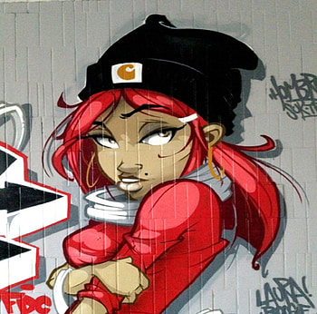 Sweetie, sweet, art, girl, beautiful, beauty, graffiti, red, street, lovely HD wallpaper