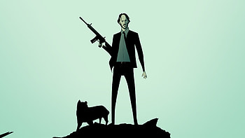 John Wick Dog , john-wick, movies, artwork, keanu-reeves HD wallpaper