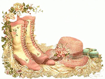 Days gone by, straw, pink, bonnet, fancy, heels, flowers, ladies, boots HD wallpaper