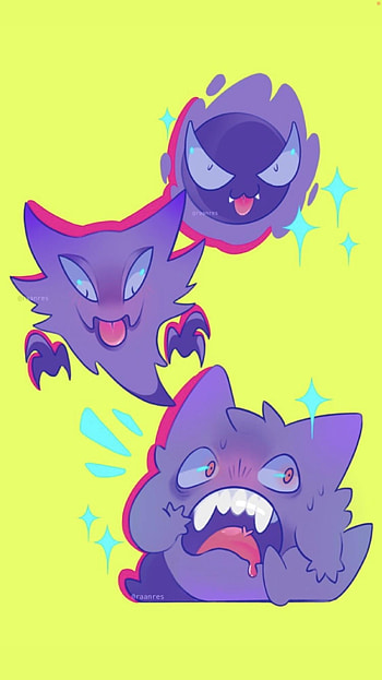 Purple ghost, Poison type, , Art theft HD phone wallpaper