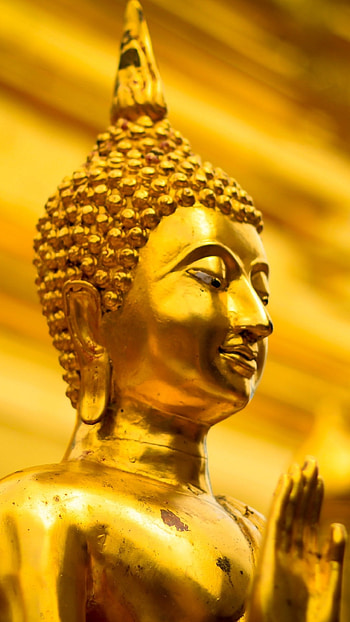 Golden, Lord Buddha HD phone wallpaper