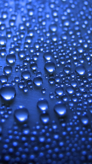 Lock Screen, Blue Drops, water drops HD phone wallpaper