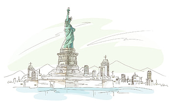 Landscape, Statue Of Liberty HD wallpaper