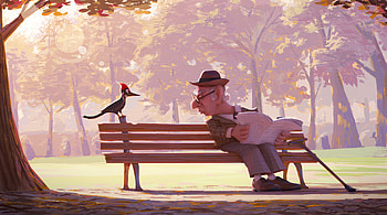 Old Man And Tales, artist, artwork, digital-art, artstation HD wallpaper