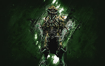 Lavos, Warframe, green stone background, Warframe characters, Lavos Warframe, Lavos skin, creative art HD wallpaper