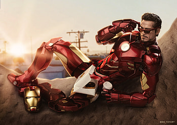 Iron Man Eating Dunkin Donuts With Coffee, iron-man, superheroes HD wallpaper