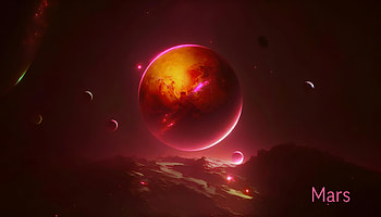 Neon: Mars, planet, space, Sci Fi, Mars HD wallpaper