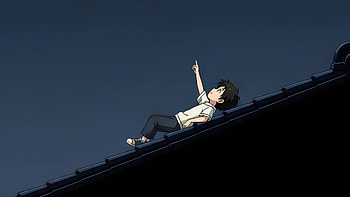 Anime Boy On Rooftop City Night Dreamer, anime-boy, artist, artwork, art, digital-art, ai HD wallpaper