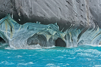 Nature, Water, Caves, Chile, Chile Chico Marble Caves, Chile-Chic Marble Caves HD wallpaper