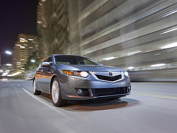 Auto, Acura, Cars, City, Lights, Asphalt, Front View, Grey, Speed, Style, Akura, Street, 2009, Tsx, V6 HD wallpaper