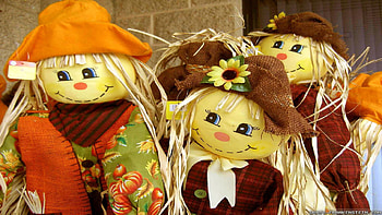 Autumn Decorations 2 - Seasonal - Crazy ... fall scene pumpkin ... HD wallpaper
