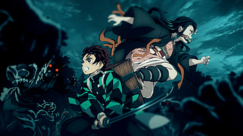 Nezuko and Tanjiro, Demon Slayer: Mugen Train HD wallpaper