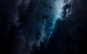 Clouds, Dark, Starry Sky, Nebula HD wallpaper