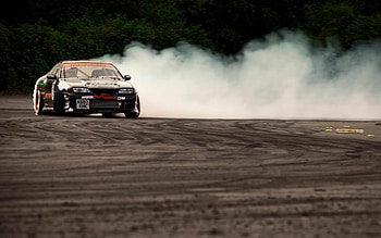drifting, smoke, car, race HD wallpaper