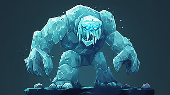 Ice Golem RPG Style, golem, creature, ice HD wallpaper