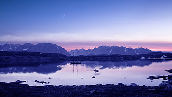 Blue Evening At Lake, lake, evening, nature, deviantart HD wallpaper