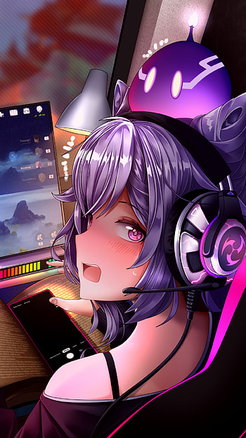 Keqing Gaming Vibes — Genshin Impact , Keqing (Genshin Impact), video game, Genshin Impact HD phone wallpaper