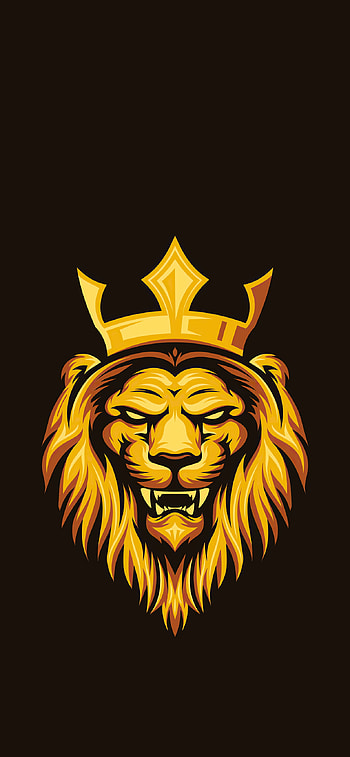 Minimalist lion art, , Stylish simplicity, Striking visuals HD phone wallpaper