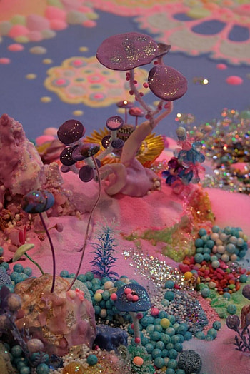 Mushrooms, weirdcore, pink HD phone wallpaper