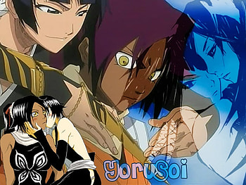 Yorusoi (Yorichi), blue, suff, girls, anime HD wallpaper