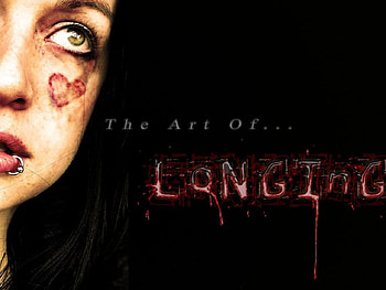 Longing, black, dark art, blood, heart, eye, dark HD wallpaper