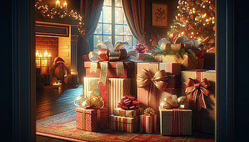 Festive Presents, presents, Christmas, gift, holiday decorations, Cozy HD wallpaper