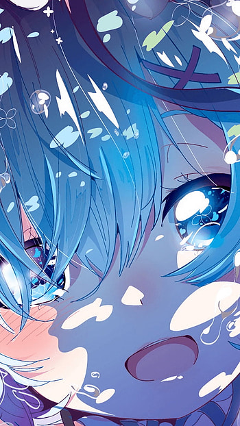 Face of rem, anime, re zero HD phone wallpaper