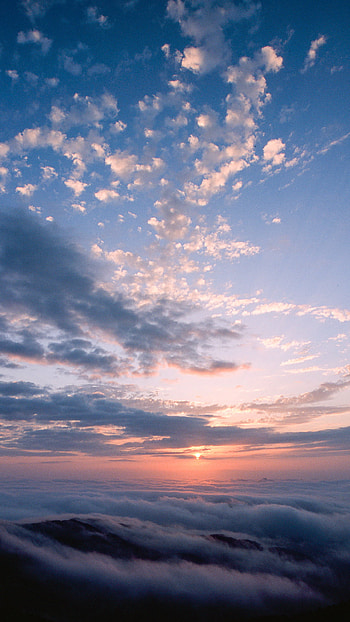 Cloudless Sky, Sunset Sky HD phone wallpaper